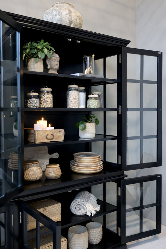 Marseille Vitrinskåp – 8 Dörrar & Hyllor (Chic Antique)