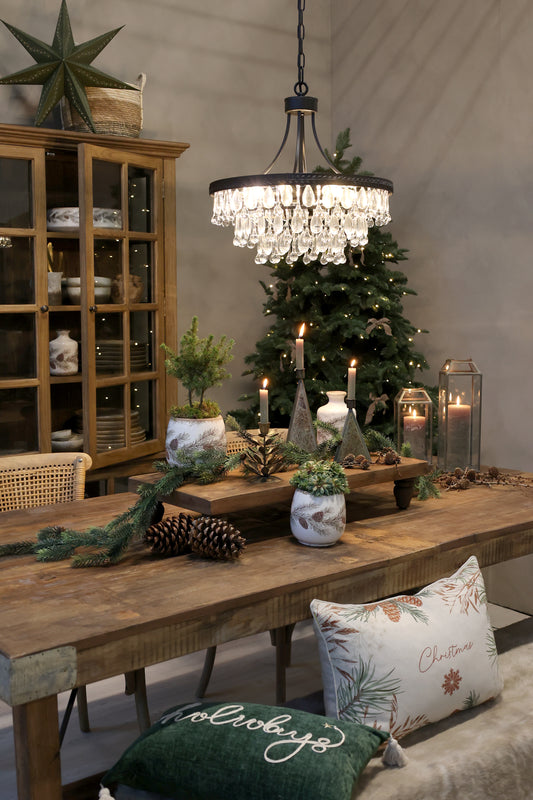 Ljuskrona med Droppformade Glasprismor | Versailles