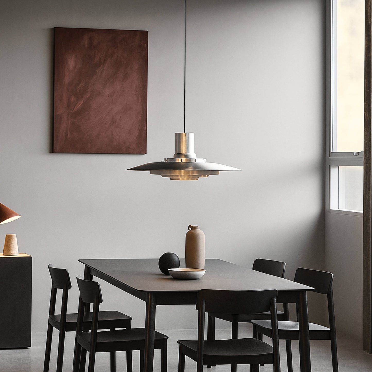 Taklampa Borstad Aluminium – LED E27, 38cm