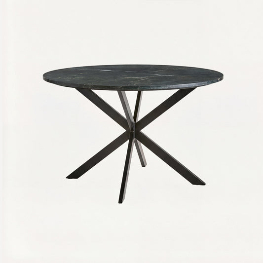 MILAN – matbord i svart marmor med gedigen konstruktion