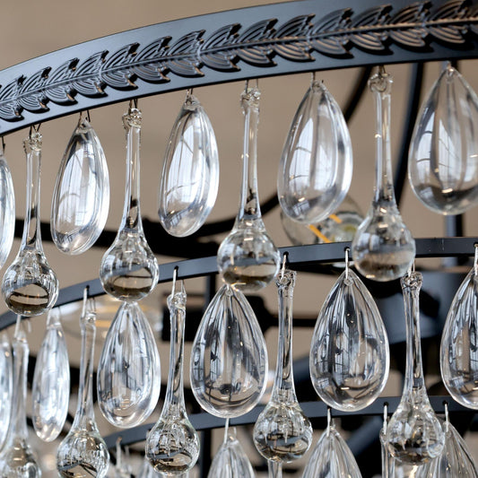 Ljuskrona med Droppformade Glasprismor | Versailles