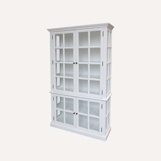 Marseille Vitrinskåp – 4 Dörrar & Hyllor (Chic Antique)