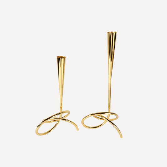 Premium Ljusstakar i guldfinish – set om 2