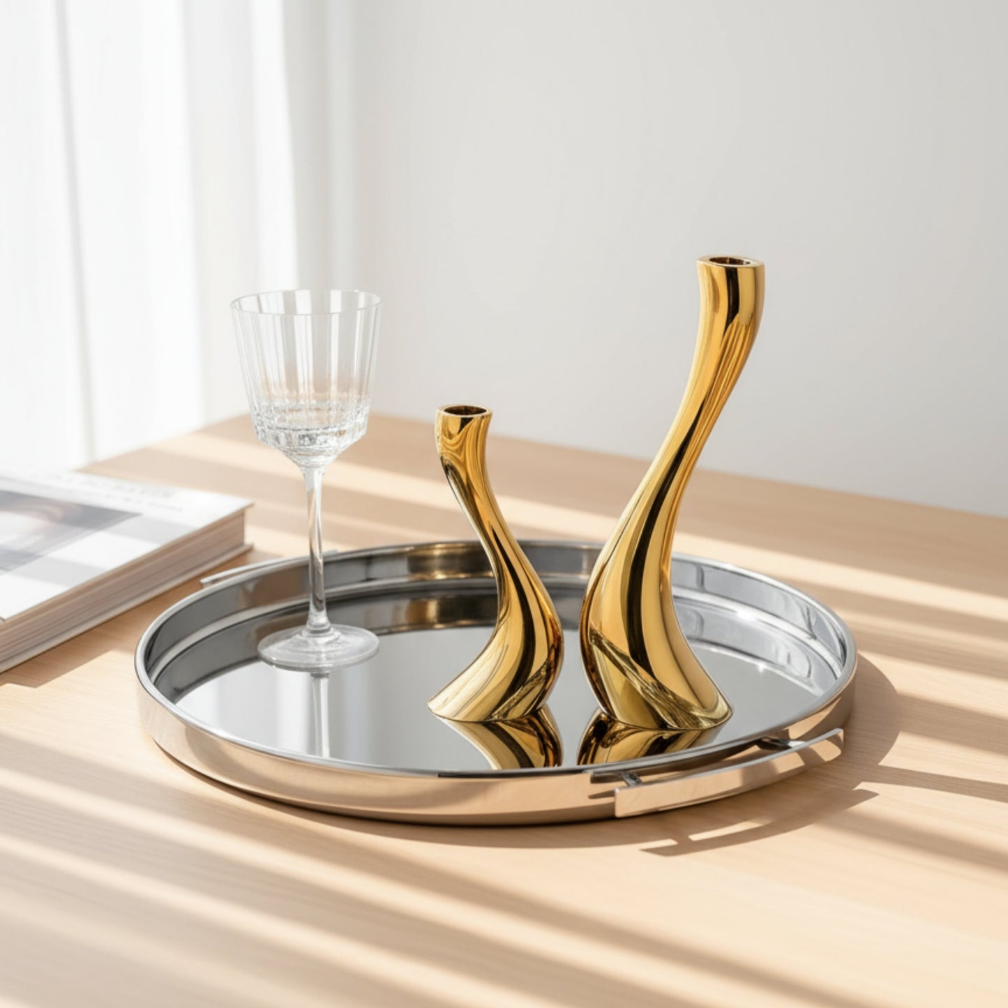 Nordisk Ljusstake 16cm i Gulddesign