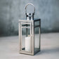 Ljuslykta silver, härdat glas, 30x13 cm – Frostglans