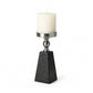 Ljusstake i marmor (blockljus) – 22x7 cm