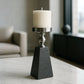 Ljusstake i marmor (blockljus) – 22x7 cm