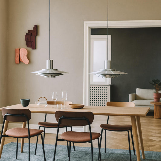 Taklampa Borstad Aluminium – LED E27, 38cm – Kök & Vardagsrum