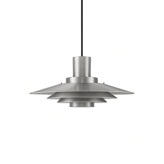 Taklampa Borstad Aluminium – LED E27, 38cm – Kök & Vardagsrum
