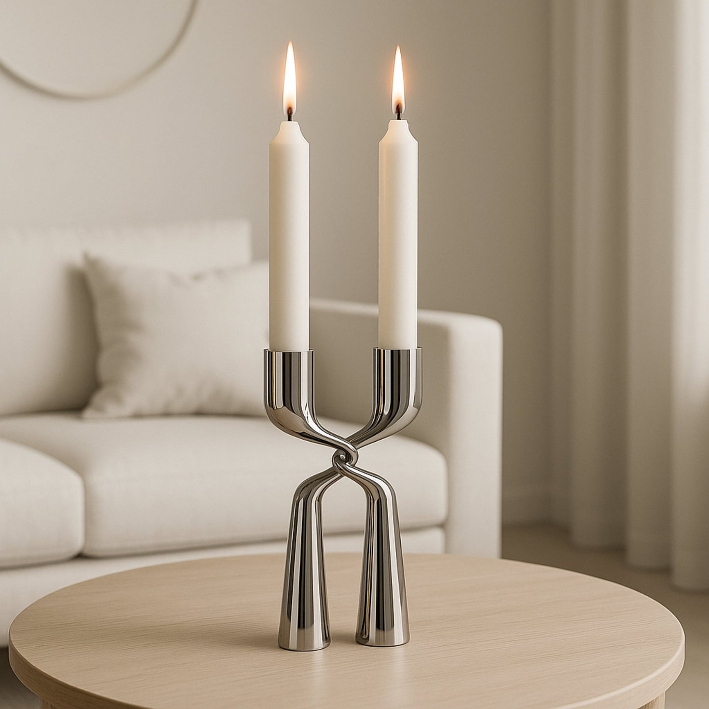 Exklusiv specialdesignad silverljusstake i tungmetall – Silvéra