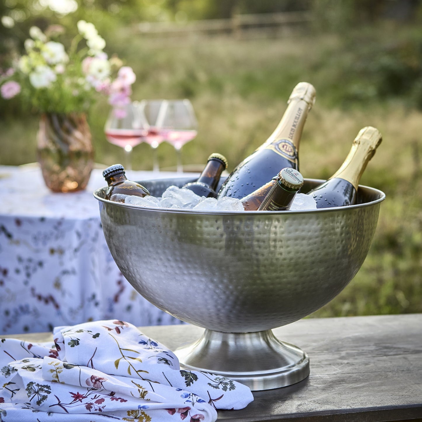 Champagnekylare i aluminium – silverfärgad