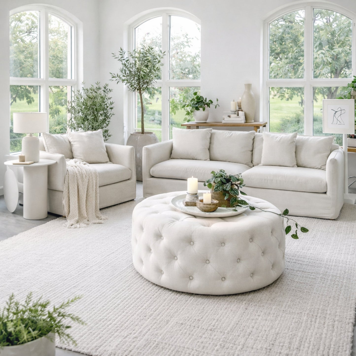 Sittpall i Naturligt Mjukt Linne | MALO