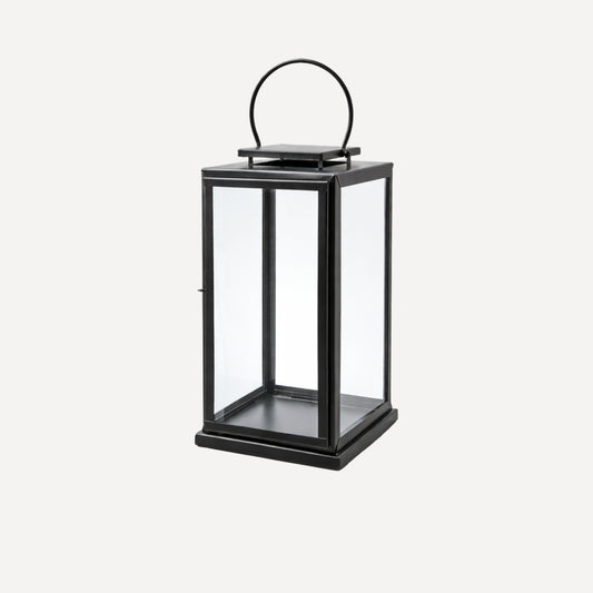 Stor Lykta i Svart Metall 70 cm  | Clinton