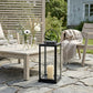 Stor Lykta i Svart Metall 70 cm  | Clinton