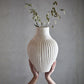 Stor Beige Vas 37 cm | Handgjord Keramik ATHENA Urna