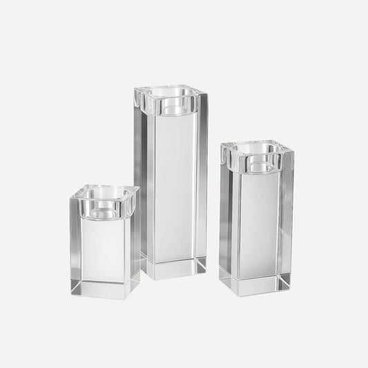 Ljushållare i kristallglas – Set om 3