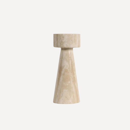 Ljusstake Travertin – unikt naturmönster blockljus