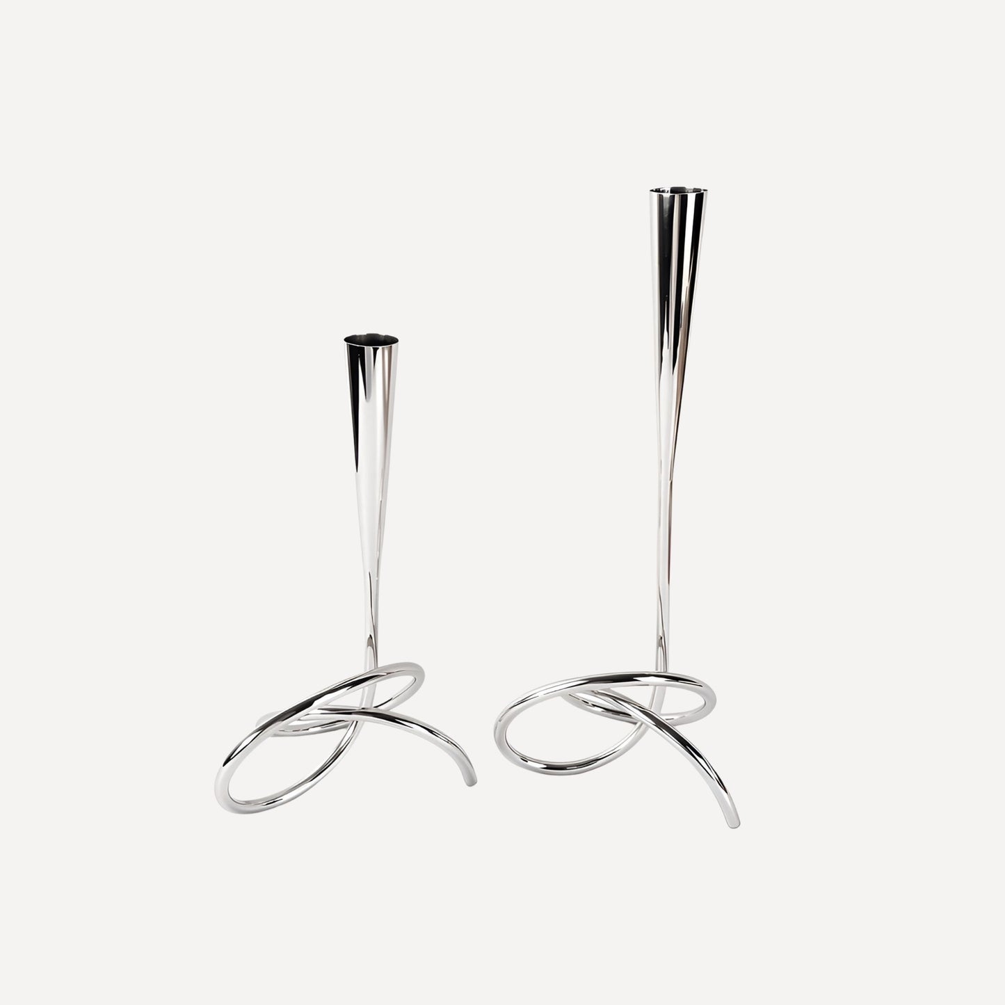 Designljusstake silver finish - 2 pack