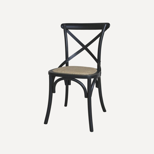 Fransk matstol med flätad sits – Chic Antique