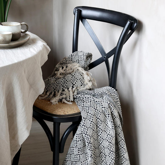 Fransk matstol med flätad sits – Chic Antique