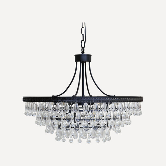 Versailles – Ljuskrona med Droppformade Glasprismor av Chic Antique