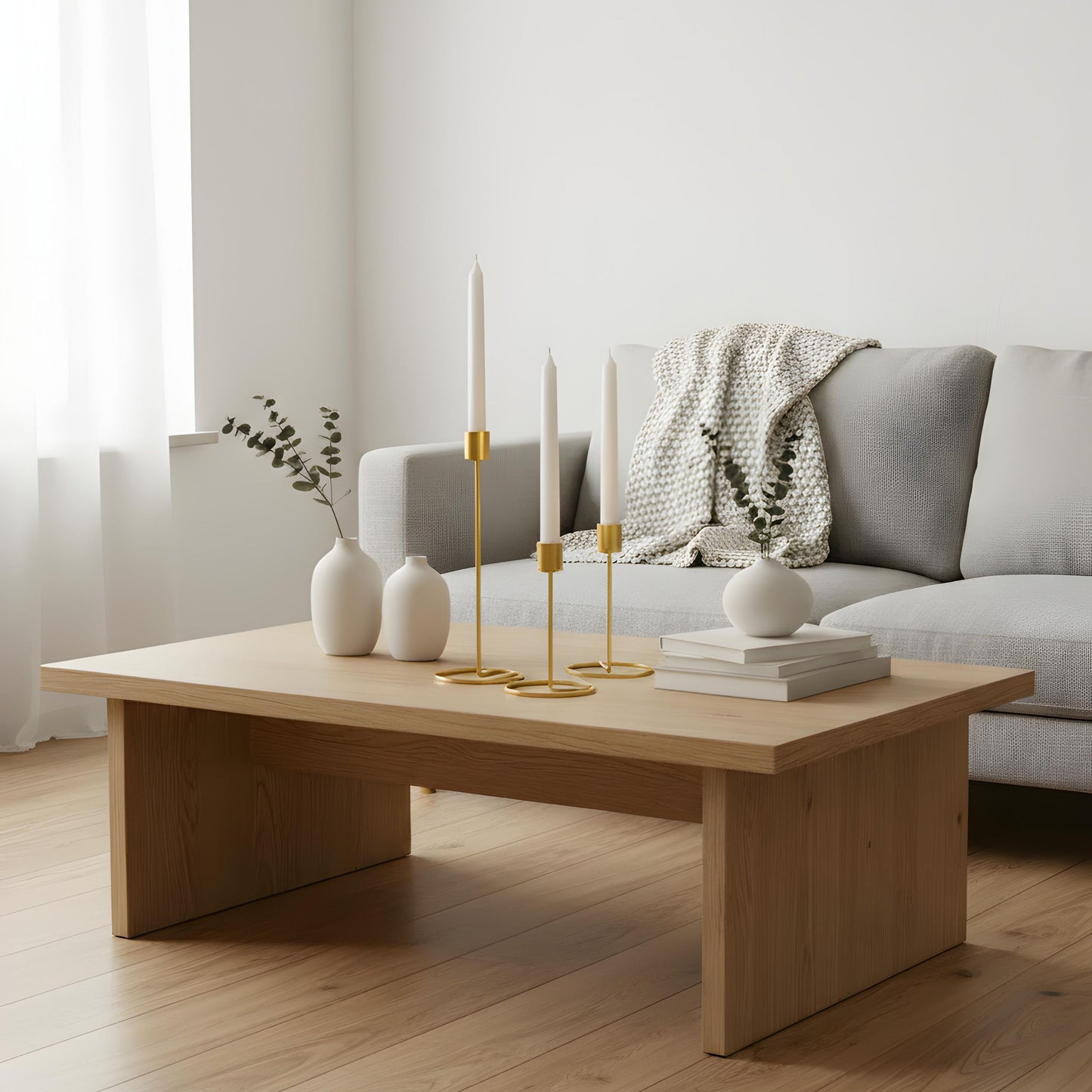 Ljusstake Matt Guld - Skandinavisk Design, 16 cm