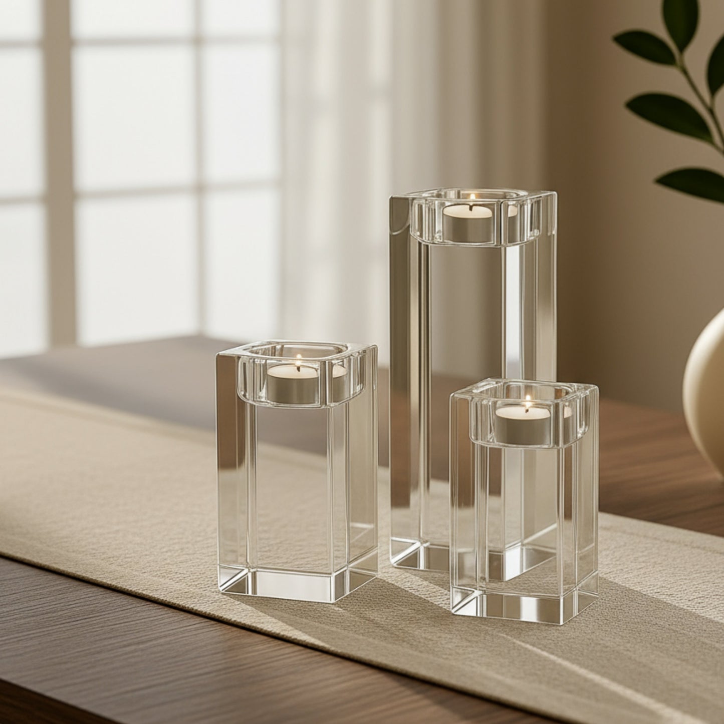 Ljushållare kristallglas 3 – modern nordisk design