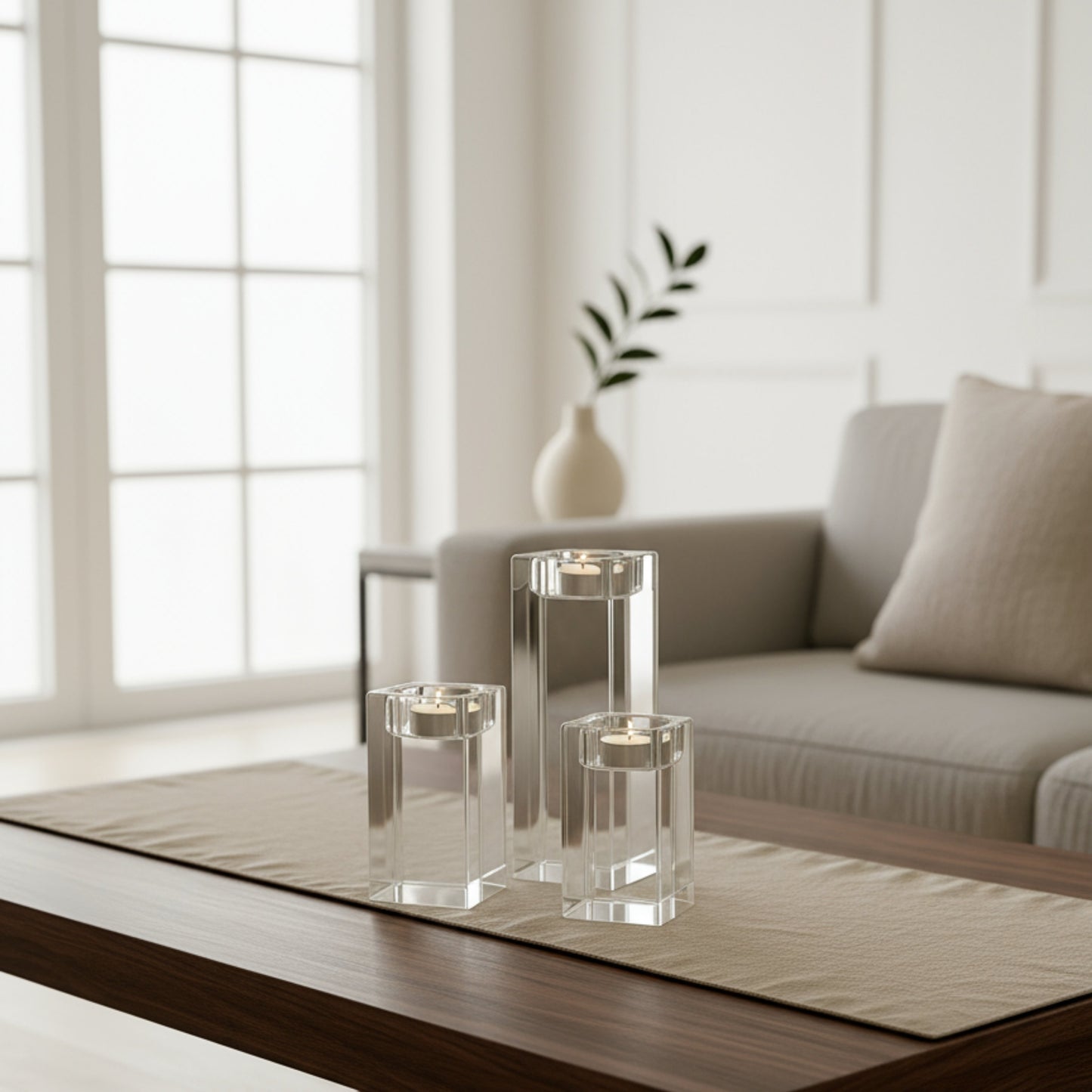 Ljushållare kristallglas 3 – modern nordisk design